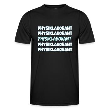 Job Physiklaborant - Männer Funktions-T-Shirt - Schwarz - Vorne - AI Model Male 178 dark (178cm)