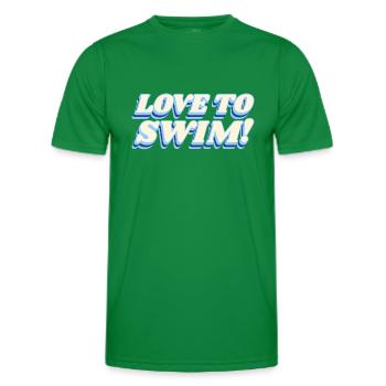 Aimer nager - T-shirt sport Homme - vert - Devant - AI Model Male 178 dark (178cm)