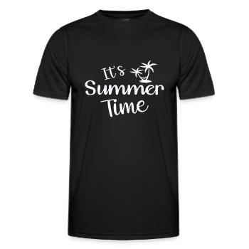 C’est l’heure d’été - T-shirt sport Homme - noir - Devant - AI Model Male 178 dark (178cm)