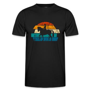 Dressage Dressage Dressage Rider Riding Horse - Men's Functional T-Shirt - black - Front - AI Model Male 178 dark (178cm)