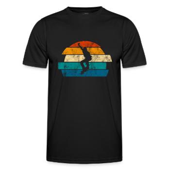 Skateboard Skateboarder Skater Skate Skateing - T-shirt sport Homme - noir - Devant - AI Model Male 178 dark (178cm)