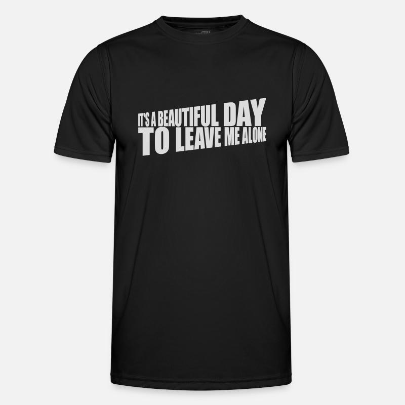 leave me alone day - Men's Functional T-Shirt - black