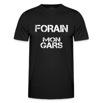 Forain mon gars - T-shirt sport Homme - noir - Devant - AI Model Male 178 dark (178cm)