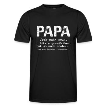 Definition Of PaPa T Shirt Gift For Father s Day - Men's Functional T-Shirt - black - Front - AI Model Male 178 dark (178cm)