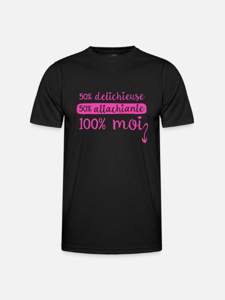 Attachiante Delichieuse - T-shirt sport Homme - noir