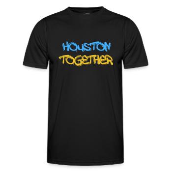 Houston Together Design pour les fiers résidents de Houston - T-shirt sport Homme - noir - Devant - AI Model Male 178 dark (178cm)