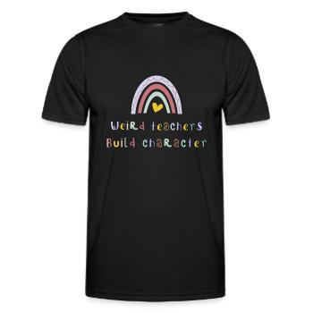 Weird Teachers Build Character - T-shirt sport Homme - noir - Devant - AI Model Male 178 dark (178cm)