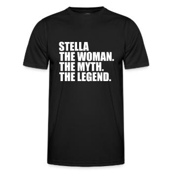 Woman Myth Legend Name Stella - Men's Functional T-Shirt - black - Front - AI Model Male 178 dark (178cm)
