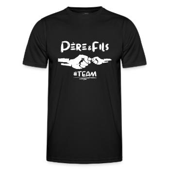 Team père et fils - T-shirt sport Homme - noir - Devant - AI Model Male 178 dark (178cm)