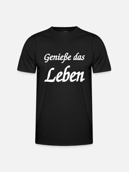 Leben - Männer Funktions-T-Shirt - Schwarz