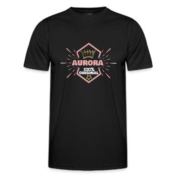 Gift for Aurora - Men's Functional T-Shirt - black - Front - AI Model Male 178 dark (178cm)
