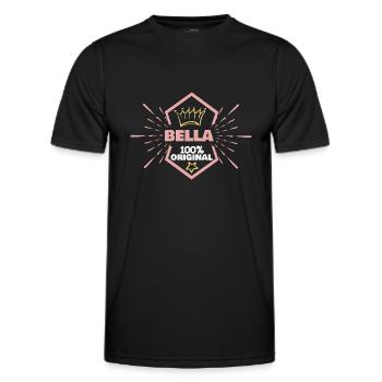 Bella als Vorname - Männer Funktions-T-Shirt - Schwarz - Vorne - AI Model Male 178 dark (178cm)