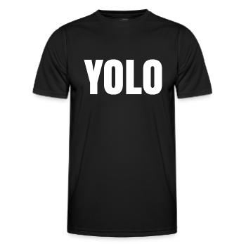 YOLO - T-shirt sport Homme - noir - Devant - AI Model Male 178 dark (178cm)