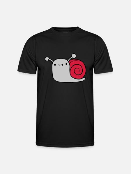 Small sweet snail - Men's Functional T-Shirt - black