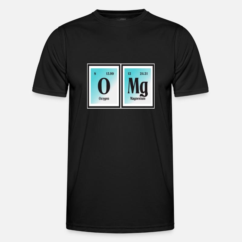 OMG | Periodensystem der Elemente - Männer Funktions-T-Shirt - Schwarz