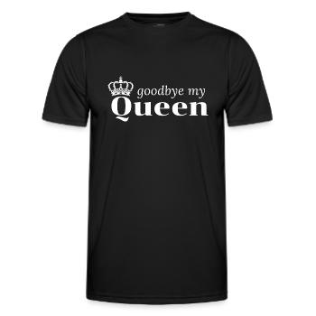 GOODBYE MY QUEEN - REST IN PEACE ELIZABETH II - Men's Functional T-Shirt - black - Front - AI Model Male 178 dark (178cm)