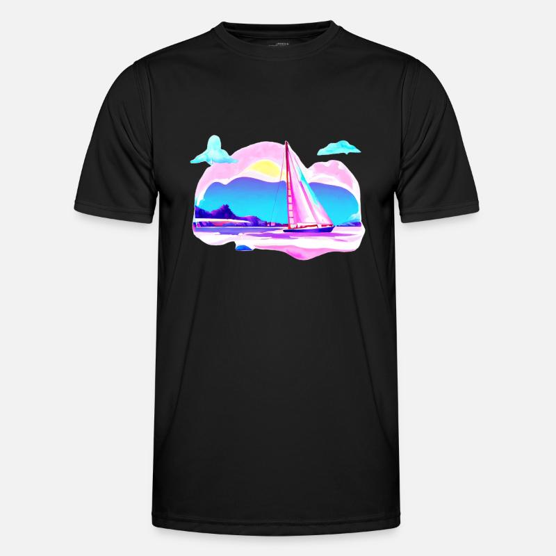 Sailing Sailing Sailing Sailing Sailing boat - Men's Functional T-Shirt - black