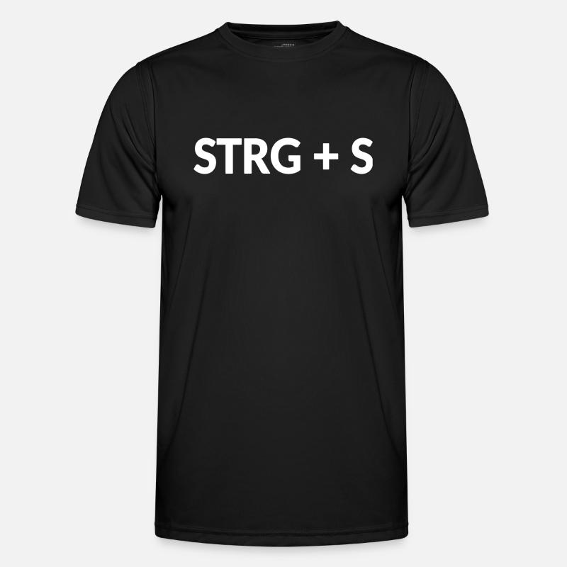 Save CTRL+S - Men's Functional T-Shirt - black