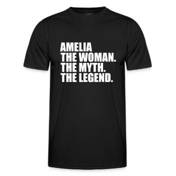 Woman Mythos Legende Name Amelia - Männer Funktions-T-Shirt - Schwarz - Vorne - AI Model Male 178 dark (178cm)