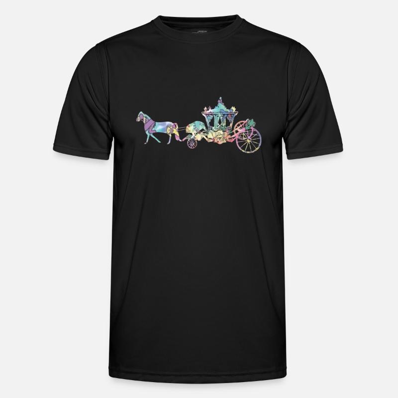 Silhouette der Kutsche Männer Funktions-T-Shirt