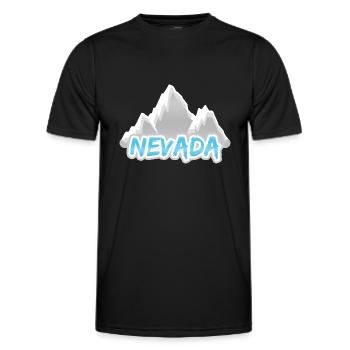 Nevada als Berg - Männer Funktions-T-Shirt - Schwarz - Vorne - AI Model Male 178 dark (178cm)