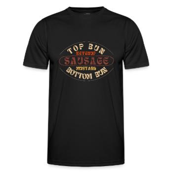 Top Bun Ketchup Wurst Senf Unteres Brötchen - Männer Funktions-T-Shirt - Schwarz - Vorne - AI Model Male 178 dark (178cm)