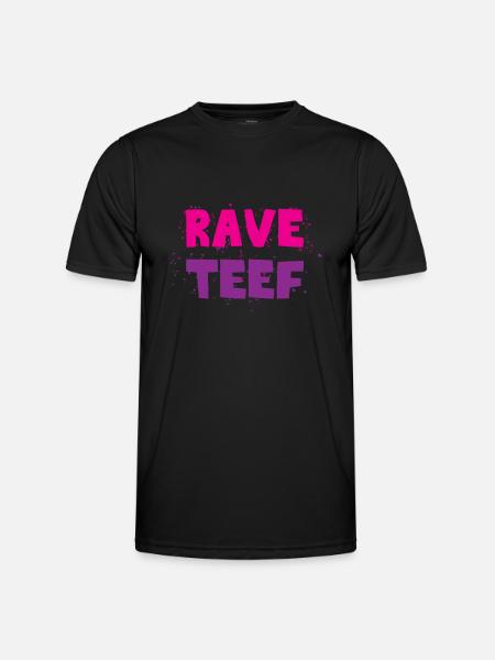 Rave teef - Men's Functional T-Shirt - black