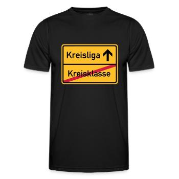 ortsschild_kreisklasse_f3 - Men's Functional T-Shirt - black - Front - AI Model Male 178 dark (178cm)
