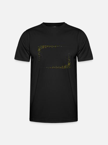 Sternrahmen Gold - Männer Funktions-T-Shirt - Schwarz