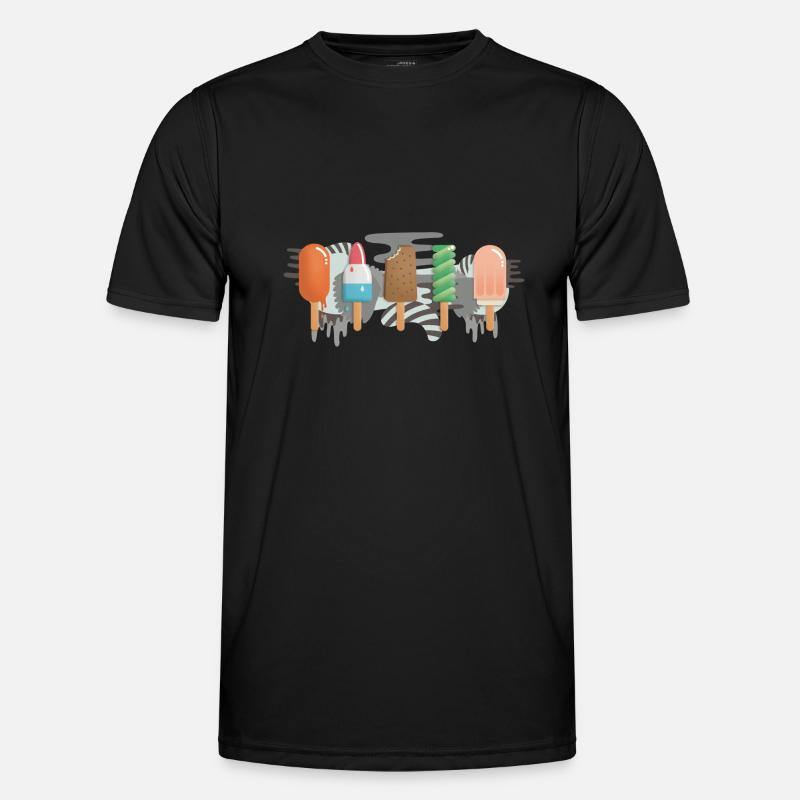 Eis am Stiel - Männer Funktions-T-Shirt - Schwarz