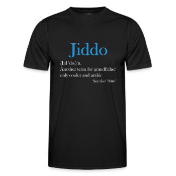 Jiddo Definition - Männer Funktions-T-Shirt - Schwarz - Vorne - AI Model Male 178 dark (178cm)