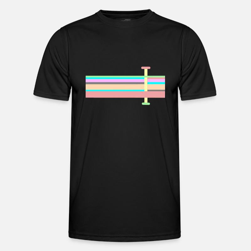Abstrakte soft ton Landschaft - Men's Functional T-Shirt - black