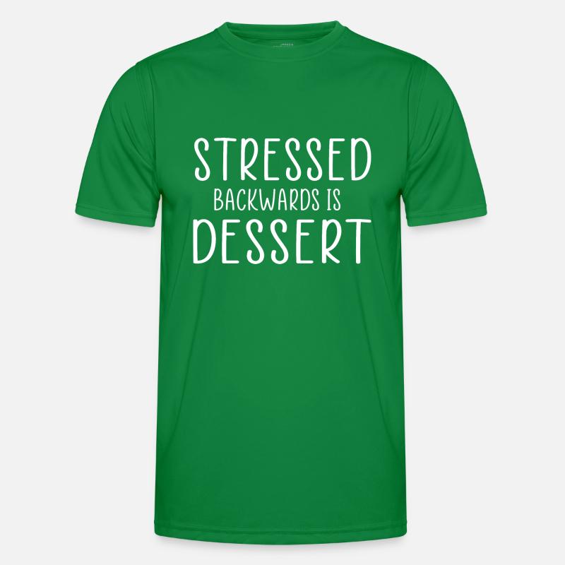 stressed backwards is desserts funny quote Men's Functional T-Shirt