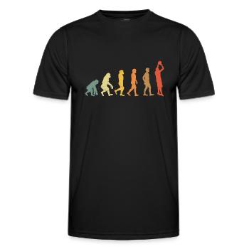 Basketball evolution vintage retro - Männer Funktions-T-Shirt - Schwarz - Vorne - AI Model Male 178 dark (178cm)
