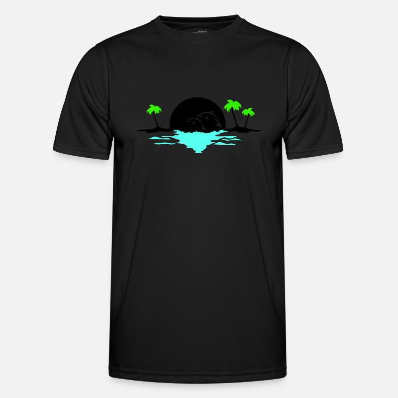 Sunset Dolphins - Men's Functional T-Shirt - black