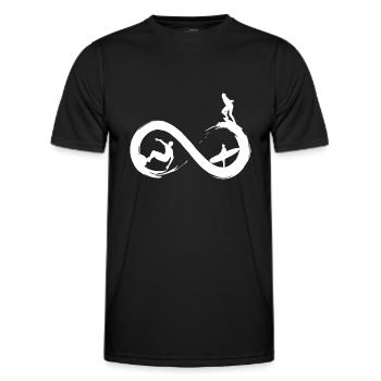 Unendliches Surfen - Männer Funktions-T-Shirt - Schwarz - Vorne - AI Model Male 178 dark (178cm)