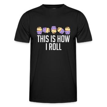 C’est drôle comme ça que je roule Cupcake fan Pâtissier Chef B - T-shirt sport Homme - noir - Devant - AI Model Male 178 dark (178cm)
