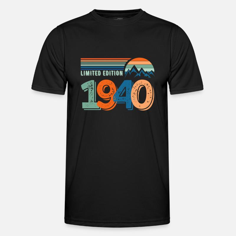 Limitierte Auflage 1940 - Männer Funktions-T-Shirt - Schwarz