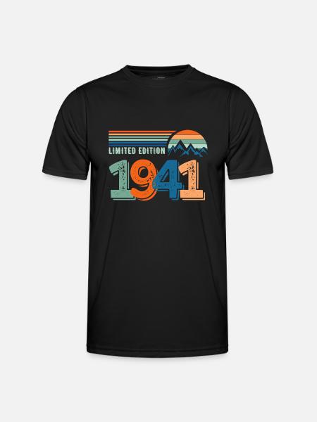 Limitierte Auflage 1941 - Männer Funktions-T-Shirt - Schwarz