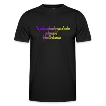 Die Größe einer Nation - Männer Funktions-T-Shirt - Schwarz - Vorne - AI Model Male 178 dark (178cm)