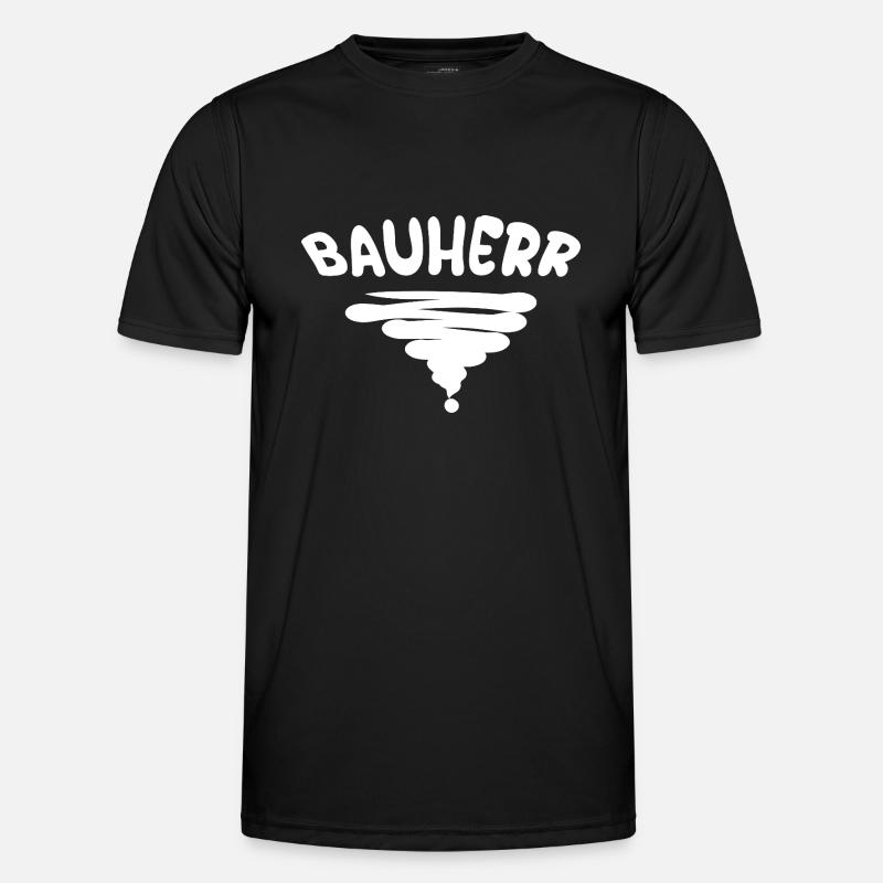 Bauherr als Beruf - Männer Funktions-T-Shirt - Schwarz