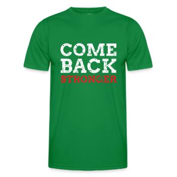 Revenez plus fort - T-shirt sport Homme - vert - Devant - AI Model Male 178 dark (178cm)