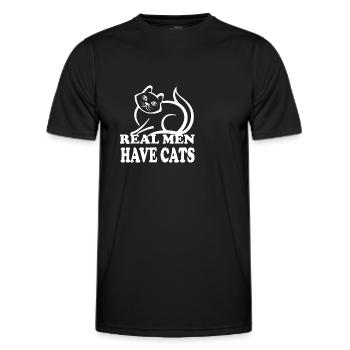 Chat Chat - T-shirt sport Homme - noir - Devant - AI Model Male 178 dark (178cm)
