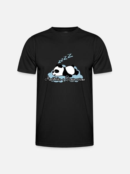 Panda Anesthesia and Resuscitation - Men's Functional T-Shirt - black