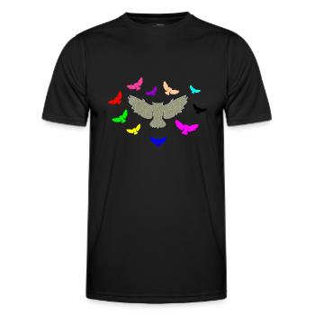Owl - Men's Functional T-Shirt - black - Front - AI Model Male 178 dark (178cm)