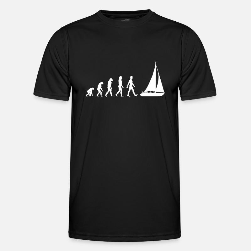 Segelboot Segler Evolution - Männer Funktions-T-Shirt - Schwarz