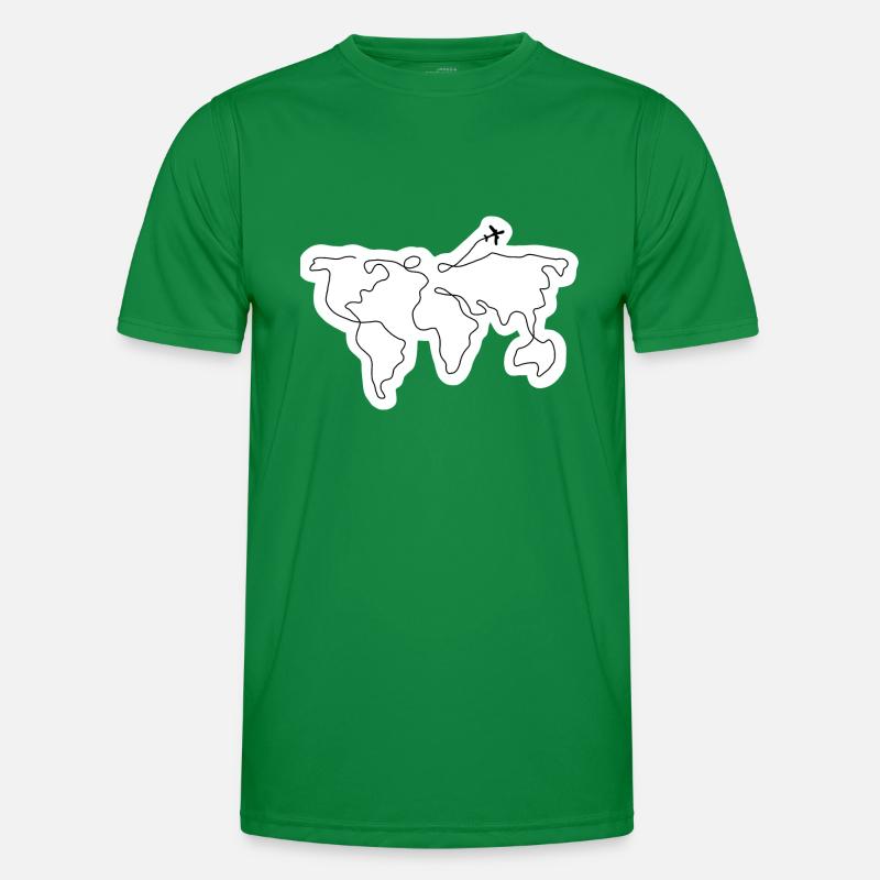 World Map Men's Functional T-Shirt