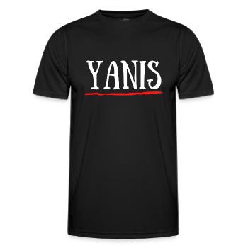 Yanis First Name Birth Birthday Gift - Men's Functional T-Shirt - black - Front - AI Model Male 178 dark (178cm)