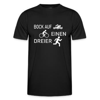 triathlon - Men's Functional T-Shirt - black - Front - AI Model Male 178 dark (178cm)