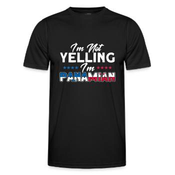 Panamanian Flag Panamanian Roots gift - Men's Functional T-Shirt - black - Front - AI Model Male 178 dark (178cm)